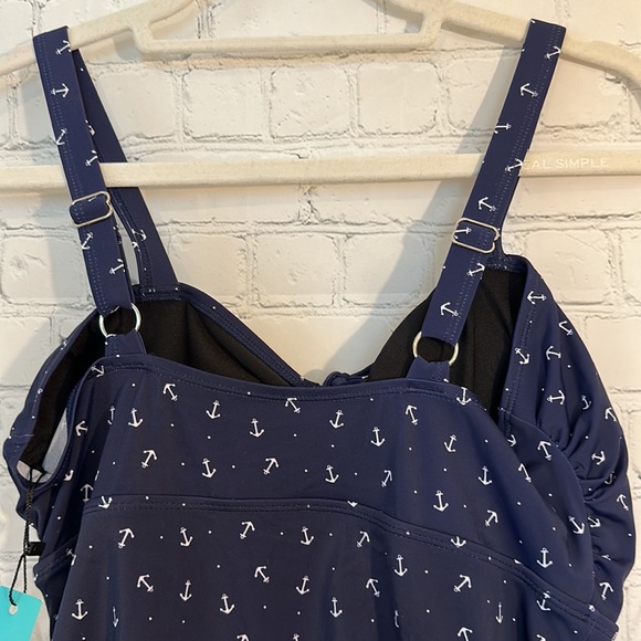 Nwt Septangle one piece skirted nautical bathing suit - Picture 6 of 9